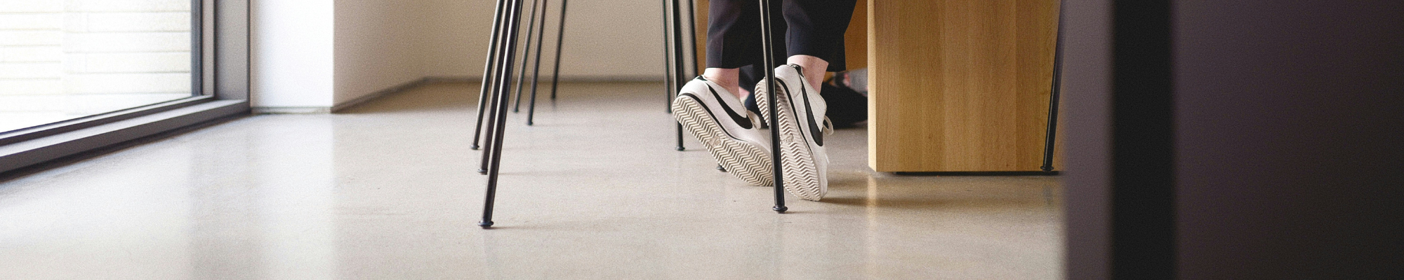 Commercial vinyl flooring in a library