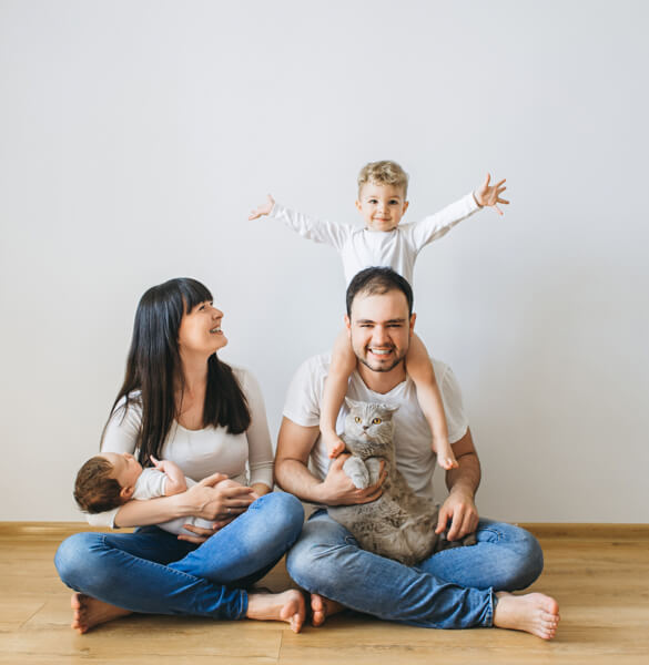 Family on Hardwood floor | Floorida Floors